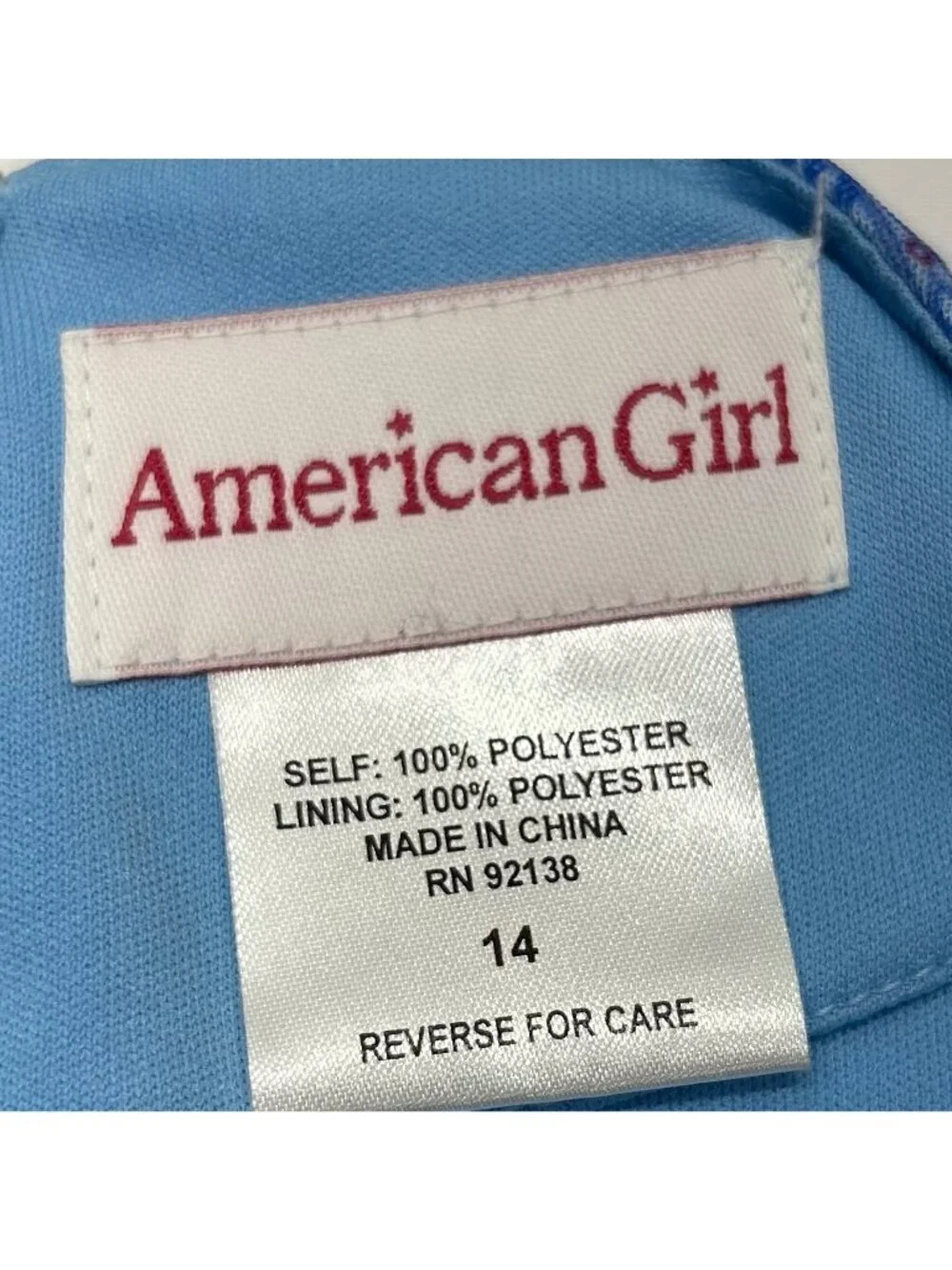 AMERICAN GIRL Girls Blue Paisley Dress 14